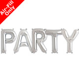 PARTY - 16 inch Silver Foil Letter Balloon Pack (1)