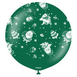 24 inch Santa Claus Dark Green Kalisan Latex Balloon (1)