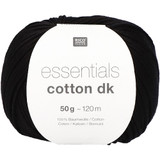 Rico Essentials Black Cotton Yarn Ball - 50g (1)