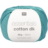 Rico Essentials Turquoise Cotton Yarn Ball - 50g (1)