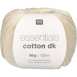 Rico Essentials Cream Cotton Yarn Ball - 50g (1)