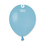 5" Standard Baby Blue Gemar Latex Balloons (50)