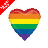 9 inch Rainbow Heart Foil Balloon (1) - UNPACKAGED