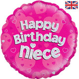 18 inch Happy Birthday Niece Foil Balloon (1)
