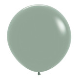 24" Pastel Dusk Laurel Green Sempertex Latex Balloons (3)
