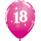 11 inch Wild Berry 18 Sparkle-A-Round Latex Balloons (25)