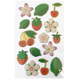Fruit & Blossom Puffy Stickers Sheet (15)