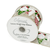 Christmas Tree Gonk Wired Edge Ribbon - 63mm x 9.1m (1)