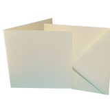 Ivory Linen Cards & Envelopes - 6" x 6" (50)