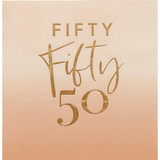 50th Birthday Gold Foiled Paper Napkins (16)