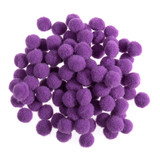 Purple Pom Poms - 6mm (100)
