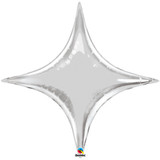 40" Metallic Silver Starpoint Foil Balloon (1) - UNPACKAGED