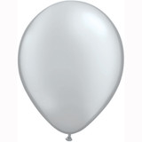 11" Metallic Silver Latex Balloons (25)