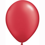 11" Radiant Pearl Ruby Red Latex Balloons (25)