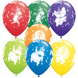 11 inch Party Animals Carnival Assortment Latex Balloons (25)