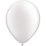 11" Pastel Pearl White Latex Balloons (6)
