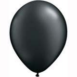 11" Radiant Pearl Onyx Black Latex Balloons (6)