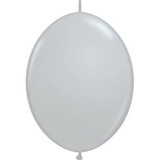 12" Grey Qualatex Quicklink Latex Balloons (50)