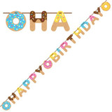 Doughnut Time Birthday Letter Paper Banner - 2.6m (1)