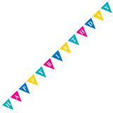 Multi-Colour Birthday Paper Bunting - 9ft. (1)