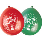 9 inch Christmas Snowman Scene Neck Up Latex Balloons (10)