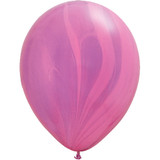 11" Pink Violet Rainbow Superagate Latex Balloons (25)