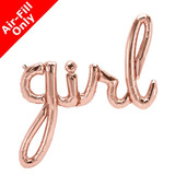 39 inch Girl Rose Gold Script Foil Balloon (1)