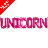 UNICORN - 16 inch Magenta Foil Letter Balloon Pack (1)