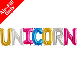 UNICORN - 16 inch Mixed Foil Letter Balloon Pack (1)