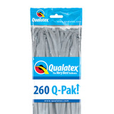 260Q-Pak Silver Entertainer Balloons (50)