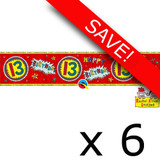 Pack of 6 Rachel Ellen Age 13 Wow Foil Banners - 2.6m (6)