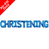 CHRISTENING - 16 inch Blue Foil Letter Balloon Pack (1)