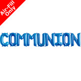 COMMUNION - 16 inch Blue Foil Letter Balloon Pack (1)