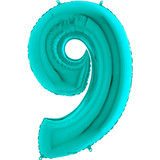 40 inch Tiffany Blue Number 9 Foil Balloon (1)