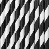 Black Striped Paper Straws (10) Black Striped Paper Straws (10)