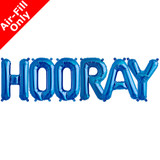 HOORAY - 16 inch Blue Foil Letter Balloon Pack (1)