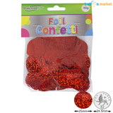 25mm Holographic Red Foil Confetti (50g)
