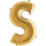 40 inch Gold Letter S Foil Balloon (1)