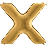 40 inch Gold Letter X Foil Balloon (1)