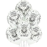 12 inch Wild Birthday Latex Balloons (6)