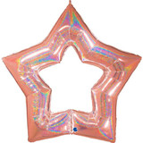 48 inch Linky Star Glitter Rose Gold Foil Balloon (1)