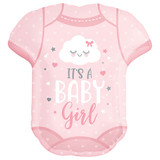 24 inch Baby Girl Onesie Supershape Foil Balloon (1)