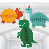 Dino-Mite Party Honeycomb Decorations (3)