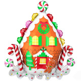 30 inch Gingerbread House Supershape Foil Balloon (1)