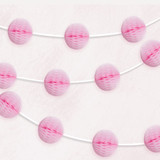 Lovely Pink Honeycomb Ball Garland - 7ft (1)