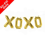XOXO - 16 inch Gold Foil Letter Balloon Kit (1)
