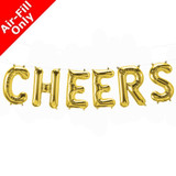 CHEERS - 16 inch Gold Foil Letter Balloon Kit (1)