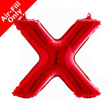 14 inch Red Letter X Foil Balloon (1)