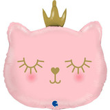 26 inch Pink Cat Princess Foil Balloon (1)
