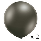 2ft Glossy Anthracite Grey Belbal Latex Balloons (2)